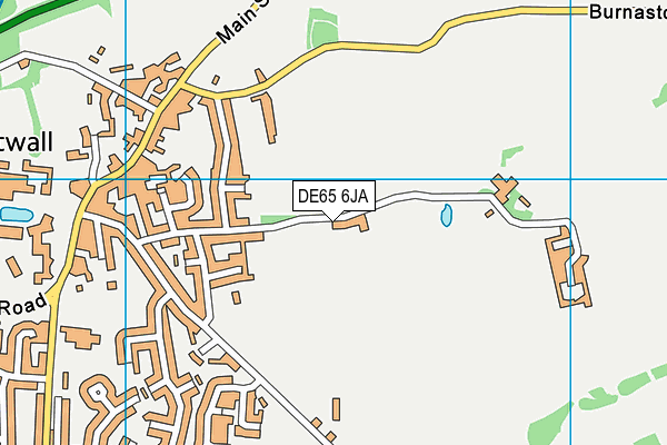 Sandypitts Lane Playing Fields map (DE65 6JA) - OS VectorMap District (Ordnance Survey)
