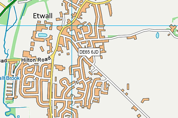 DE65 6JD map - OS VectorMap District (Ordnance Survey)