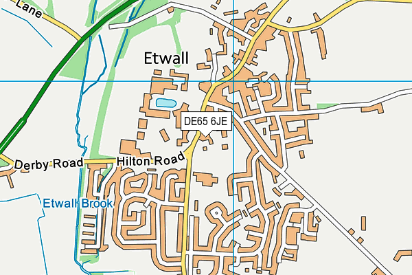 DE65 6JE map - OS VectorMap District (Ordnance Survey)