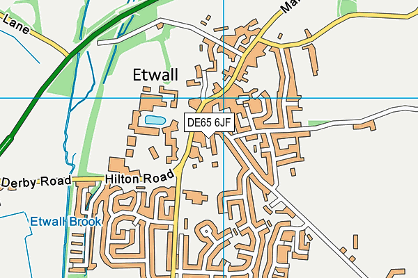 DE65 6JF map - OS VectorMap District (Ordnance Survey)