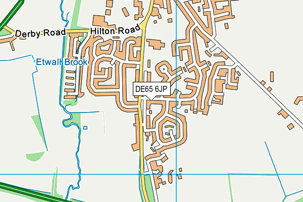 DE65 6JP map - OS VectorMap District (Ordnance Survey)