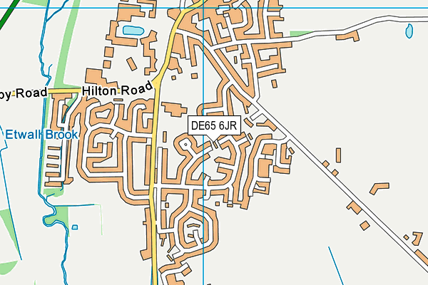 DE65 6JR map - OS VectorMap District (Ordnance Survey)