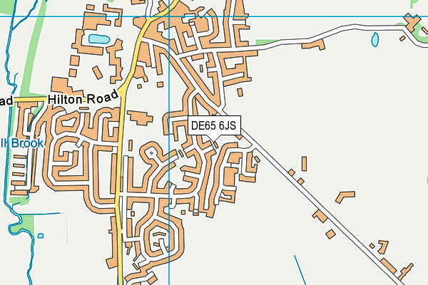 DE65 6JS map - OS VectorMap District (Ordnance Survey)