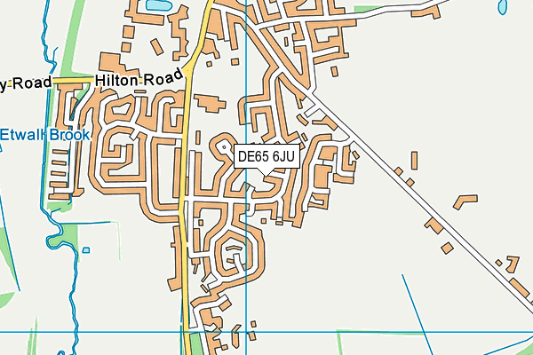 DE65 6JU map - OS VectorMap District (Ordnance Survey)