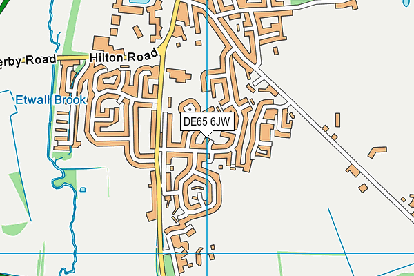 DE65 6JW map - OS VectorMap District (Ordnance Survey)