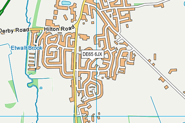 DE65 6JX map - OS VectorMap District (Ordnance Survey)