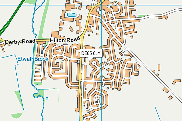 DE65 6JY map - OS VectorMap District (Ordnance Survey)