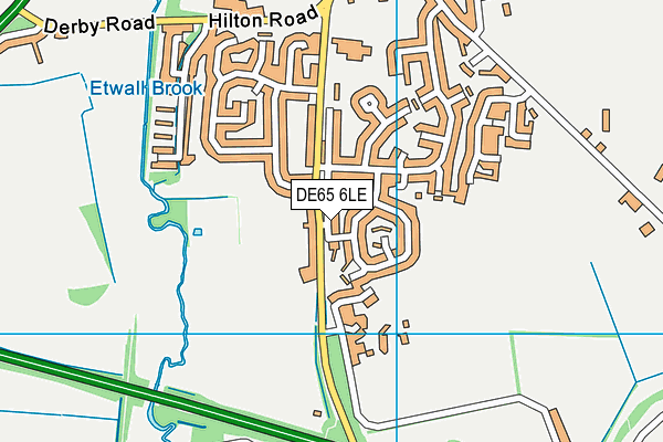 DE65 6LE map - OS VectorMap District (Ordnance Survey)