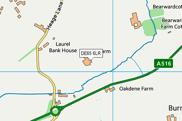 DE65 6LR map - OS VectorMap District (Ordnance Survey)