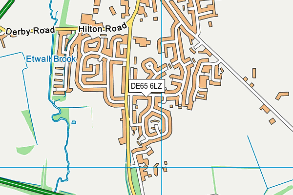 DE65 6LZ map - OS VectorMap District (Ordnance Survey)