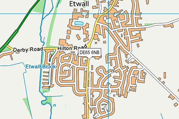 Etwall Primary School map (DE65 6NB) - OS VectorMap District (Ordnance Survey)