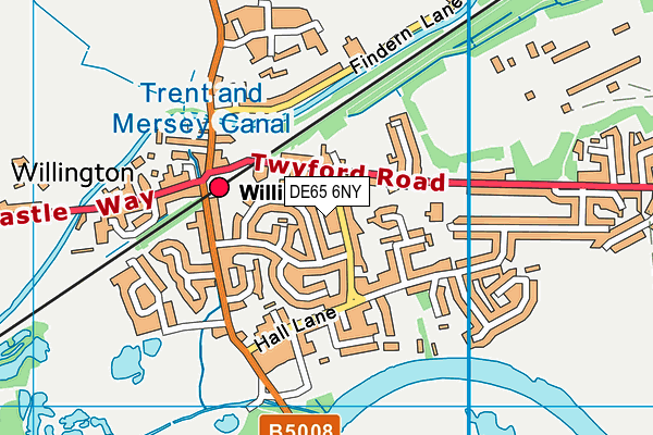 DE65 6NY map - OS VectorMap District (Ordnance Survey)