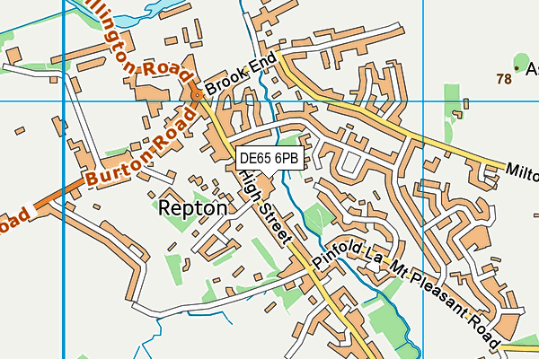 DE65 6PB map - OS VectorMap District (Ordnance Survey)