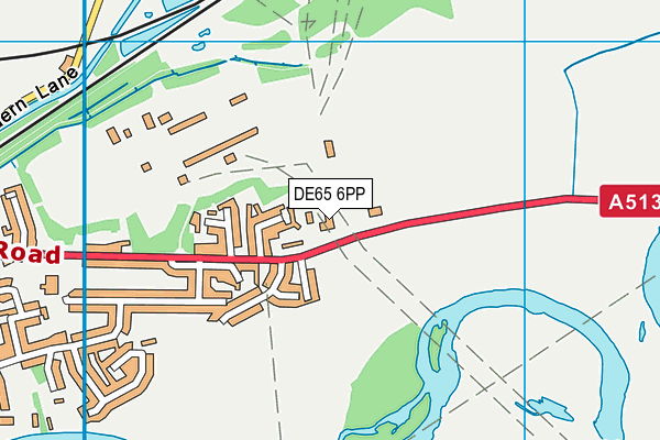 Willington Football Club map (DE65 6PP) - OS VectorMap District (Ordnance Survey)