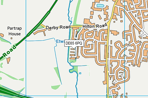 DE65 6PQ map - OS VectorMap District (Ordnance Survey)