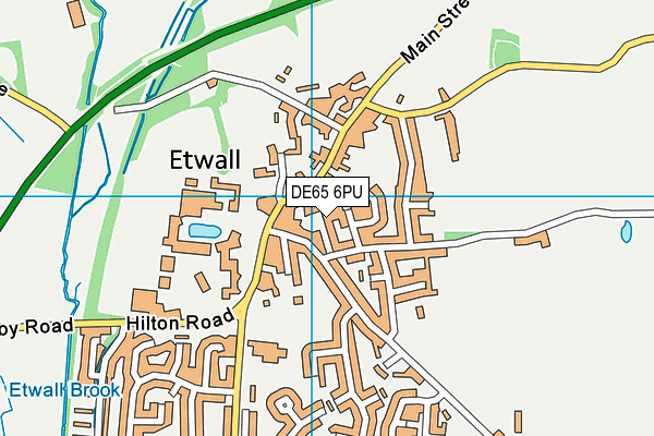 DE65 6PU map - OS VectorMap District (Ordnance Survey)