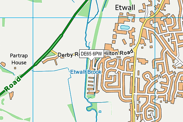 Map of ETWALL DRYLINING LIMITED at district scale