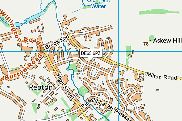 DE65 6PZ map - OS VectorMap District (Ordnance Survey)