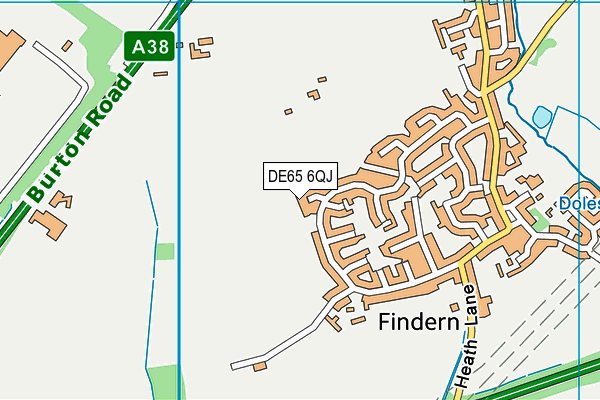 DE65 6QJ map - OS VectorMap District (Ordnance Survey)