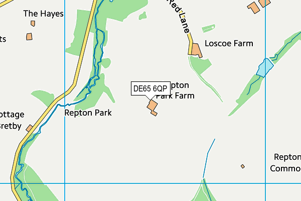 DE65 6QP map - OS VectorMap District (Ordnance Survey)