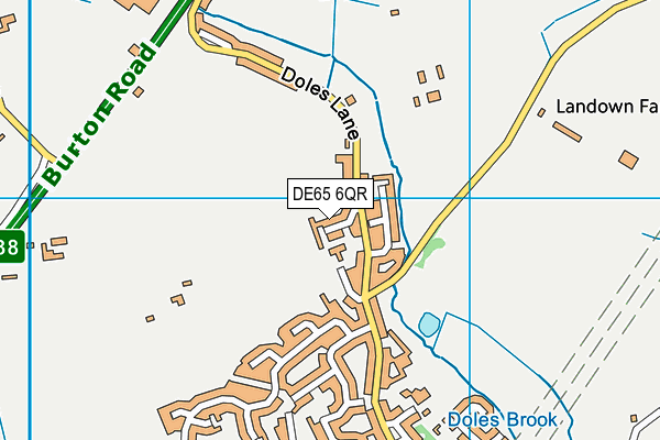 DE65 6QR map - OS VectorMap District (Ordnance Survey)