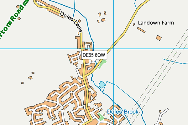 DE65 6QW map - OS VectorMap District (Ordnance Survey)