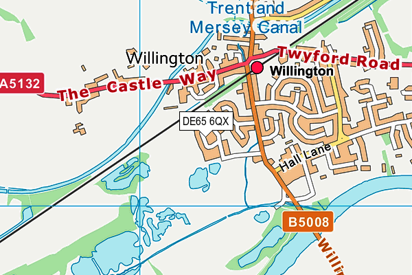 DE65 6QX map - OS VectorMap District (Ordnance Survey)