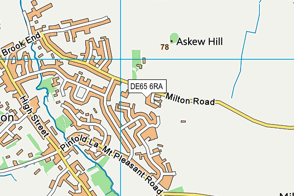 DE65 6RA map - OS VectorMap District (Ordnance Survey)