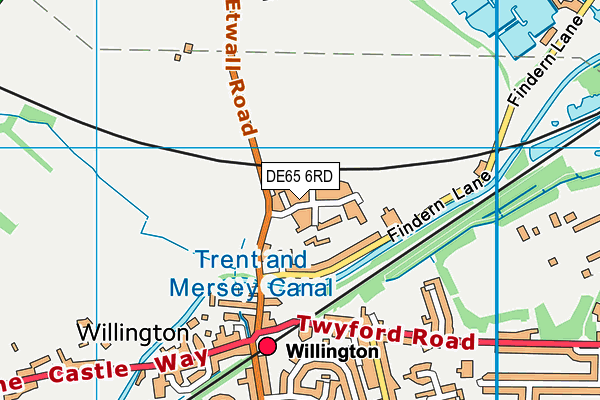 DE65 6RD map - OS VectorMap District (Ordnance Survey)
