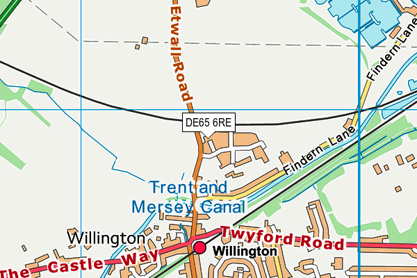 DE65 6RE map - OS VectorMap District (Ordnance Survey)