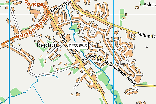 DE65 6WS map - OS VectorMap District (Ordnance Survey)