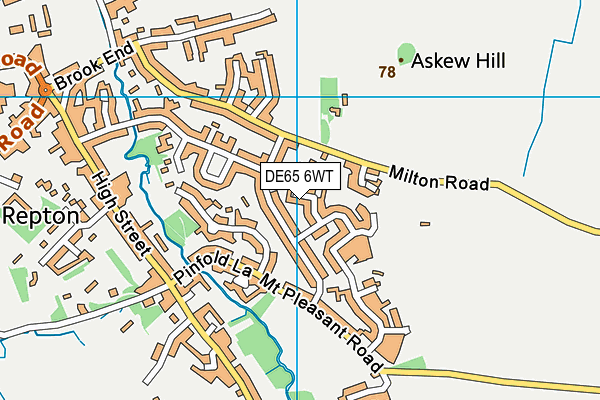 DE65 6WT map - OS VectorMap District (Ordnance Survey)