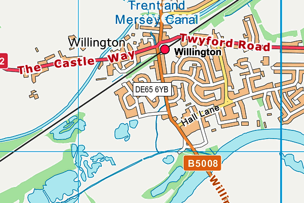 DE65 6YB map - OS VectorMap District (Ordnance Survey)