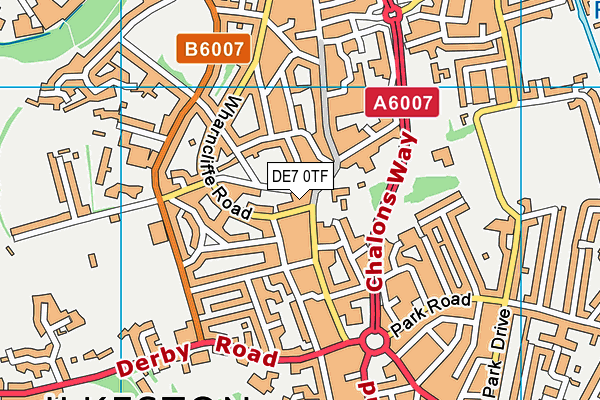 DE7 0TF map - OS VectorMap District (Ordnance Survey)