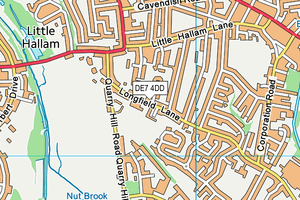 DE7 4DD map - OS VectorMap District (Ordnance Survey)