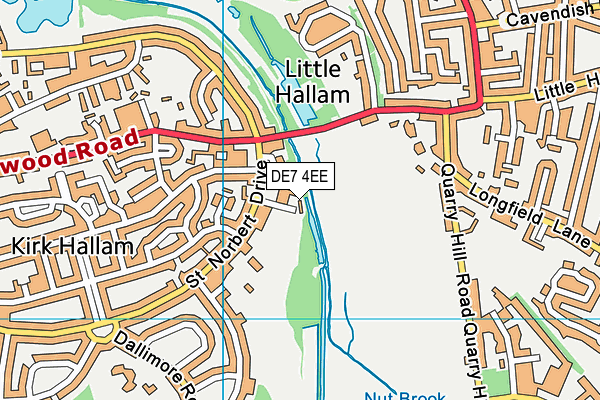 DE7 4EE map - OS VectorMap District (Ordnance Survey)