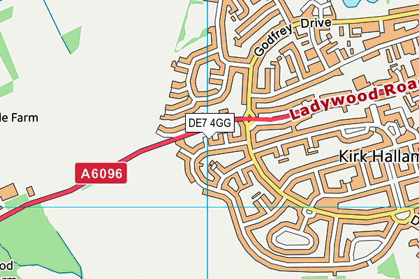 DE7 4GG map - OS VectorMap District (Ordnance Survey)