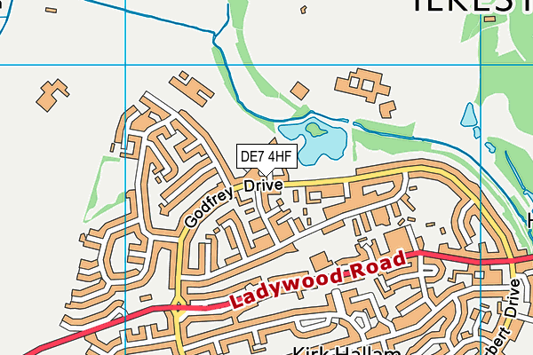 DE7 4HF map - OS VectorMap District (Ordnance Survey)