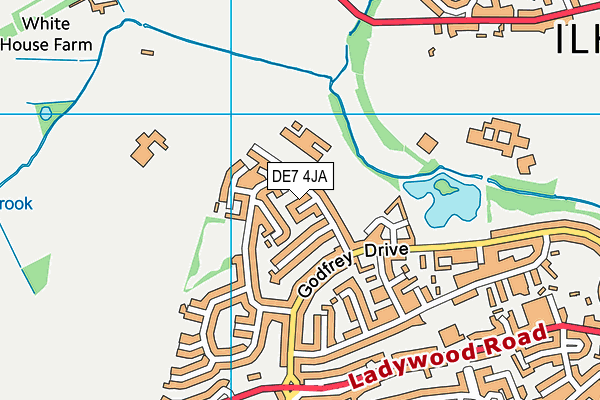 DE7 4JA map - OS VectorMap District (Ordnance Survey)