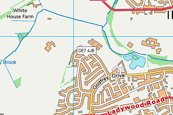 DE7 4JB map - OS VectorMap District (Ordnance Survey)