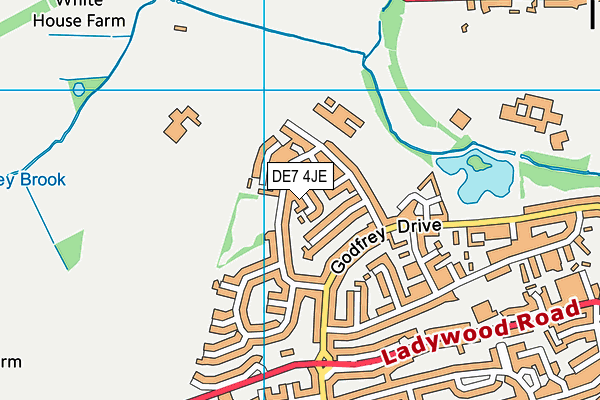 DE7 4JE map - OS VectorMap District (Ordnance Survey)