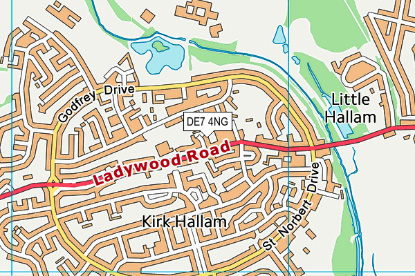 DE7 4NG map - OS VectorMap District (Ordnance Survey)