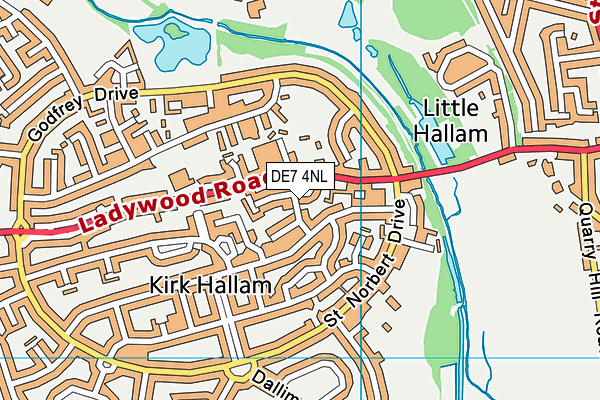 DE7 4NL map - OS VectorMap District (Ordnance Survey)