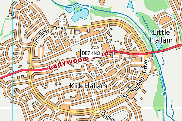 DE7 4NQ map - OS VectorMap District (Ordnance Survey)