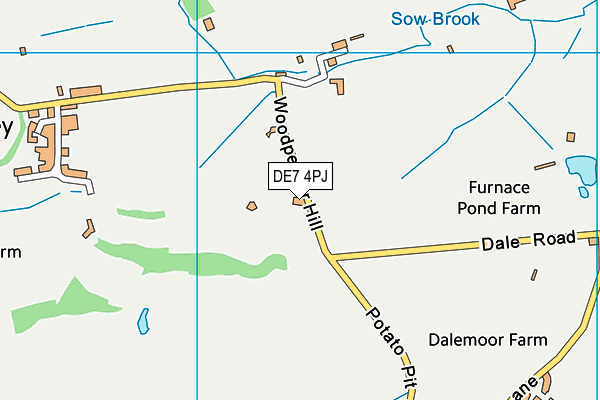 DE7 4PJ map - OS VectorMap District (Ordnance Survey)