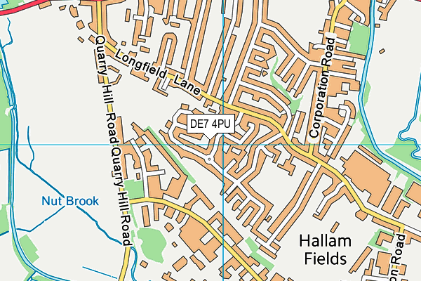 DE7 4PU map - OS VectorMap District (Ordnance Survey)