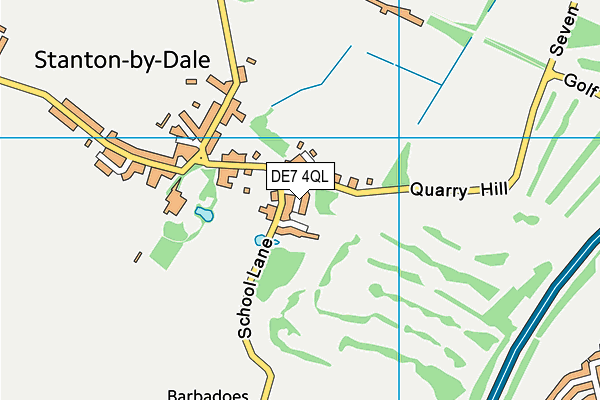 DE7 4QL map - OS VectorMap District (Ordnance Survey)