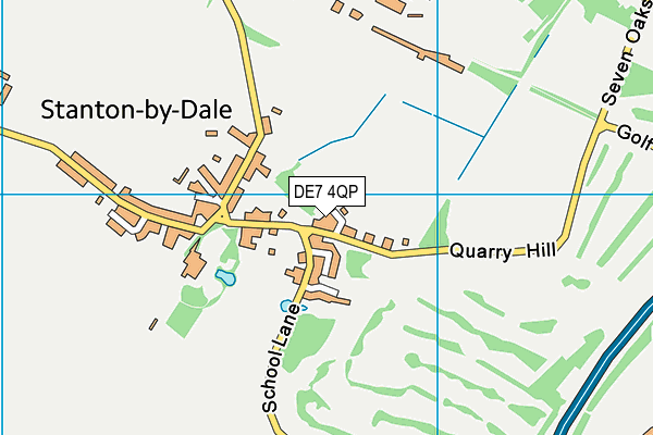 DE7 4QP map - OS VectorMap District (Ordnance Survey)