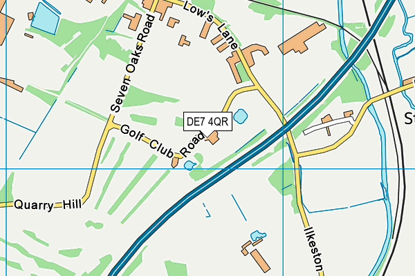 Erewash Valley Golf Club map (DE7 4QR) - OS VectorMap District (Ordnance Survey)