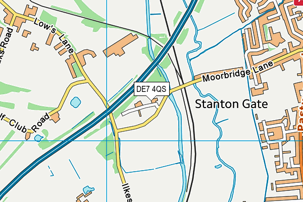 DE7 4QS map - OS VectorMap District (Ordnance Survey)